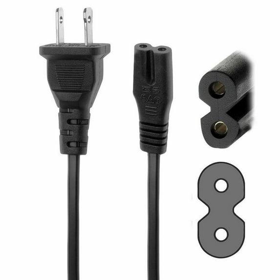 2 Proong AC in Power Cord Outlet Socket Cable Plug Lead Replacement For Ion Audio iPA19C iPA19 C i PA19C IPA 19C i PA 19 C Party Power Portable Wireless Bluetooth Speaker System PartyPower