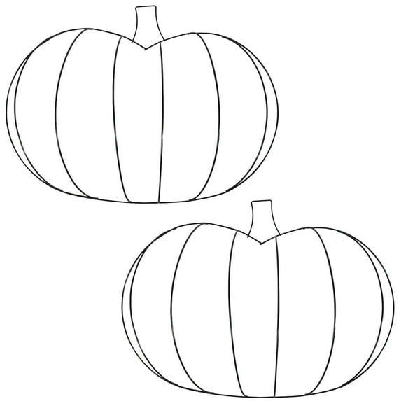 (2) Pumpkin Shaped Metal Wreath Form, 18in. Sturdy Wire Frame for DIY Fall Halloween Thanksgiving Decorations Rustic Autumn Craft Projects Front Door & Porch DIY Décor