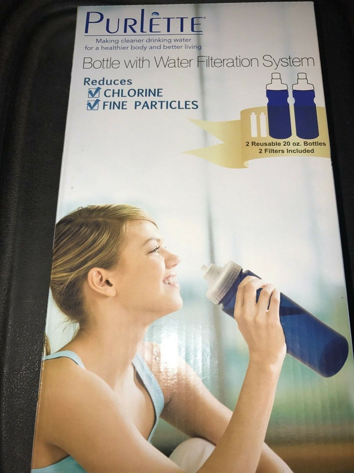 2 Purlette Water Bottle Filtration System Filter Included Inside 20 oz