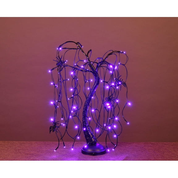 2' Purple LED Battery Operated Willow Tree