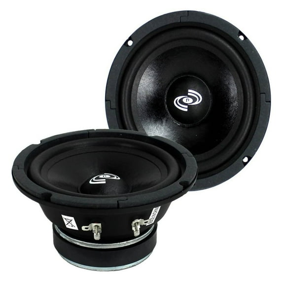 2) Pyle PDMR6 6.5" 600W Car Mid Bass MidRange Woofer Audio Speakers 8 Ohm