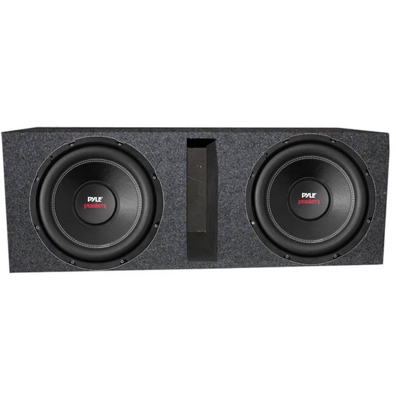 2) Pyle PLPW10D 10" 2000W Car Subwoofer Audio Subs DVC 4 Ohm + Ported Vented Box
