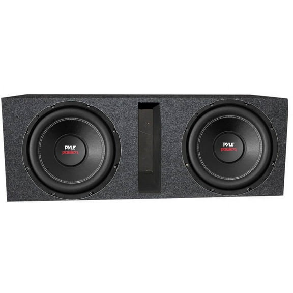 2) Pyle PLPW10D 10" 2000W Car Subwoofer Audio Subs DVC 4 Ohm + Ported Vented Box