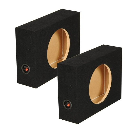 2 Q-Power Shallow Single 12" Sealed Truck Subwoofer Enclosure 5/8" MDF Sub Boxes