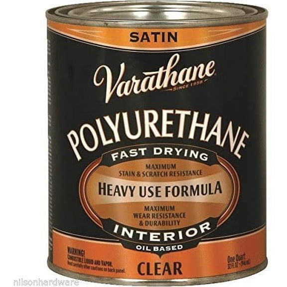 2 Qt Clear Satin Oil Based Varathane Interior Polyurethane For Wood 9141H
