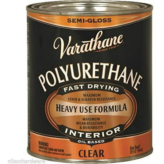 2 Qt Clear Semi-Gloss Varathane Interior Wood Furniture Polyurethane 6041H