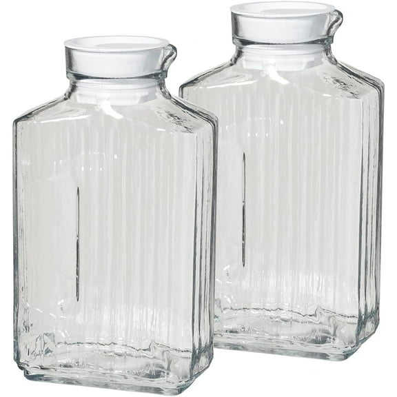 2 Quart Bistro Pitcher with Lid, Pack of Two