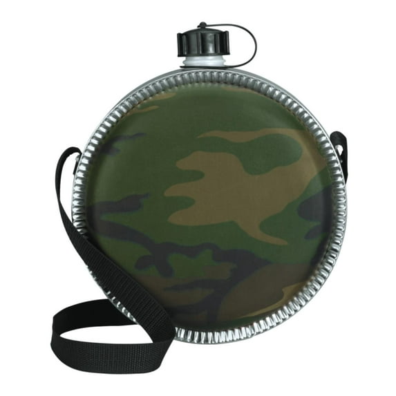 2 Quart Camouflage Desert Style Woodland Canteen