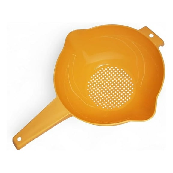 2 Quart Colander Strainer with Handle in Orange