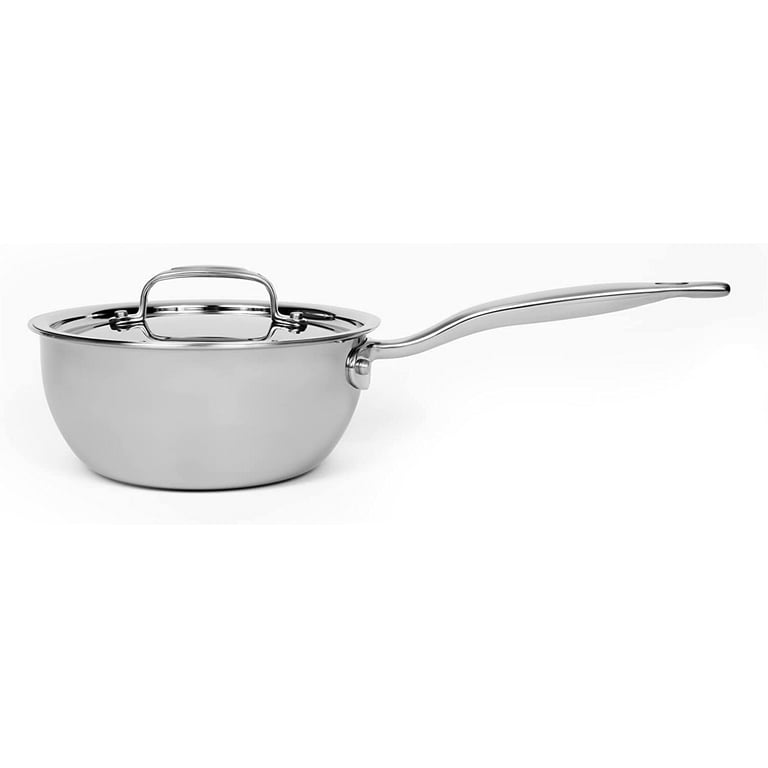 2 Quart Saucier with Lid - Titanium Strengthened 316Ti Stainless