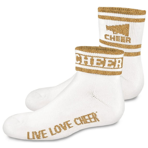 2" Quarter Sock With Meg, Cheer, & Stripe Metallic