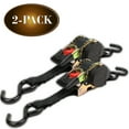 thumbnail image 2 of 10ft X 2in Retractable Ratchet Tie-Down Straps – Heavy Duty, 1100lb Capacity, 2-Pack 2 of 6