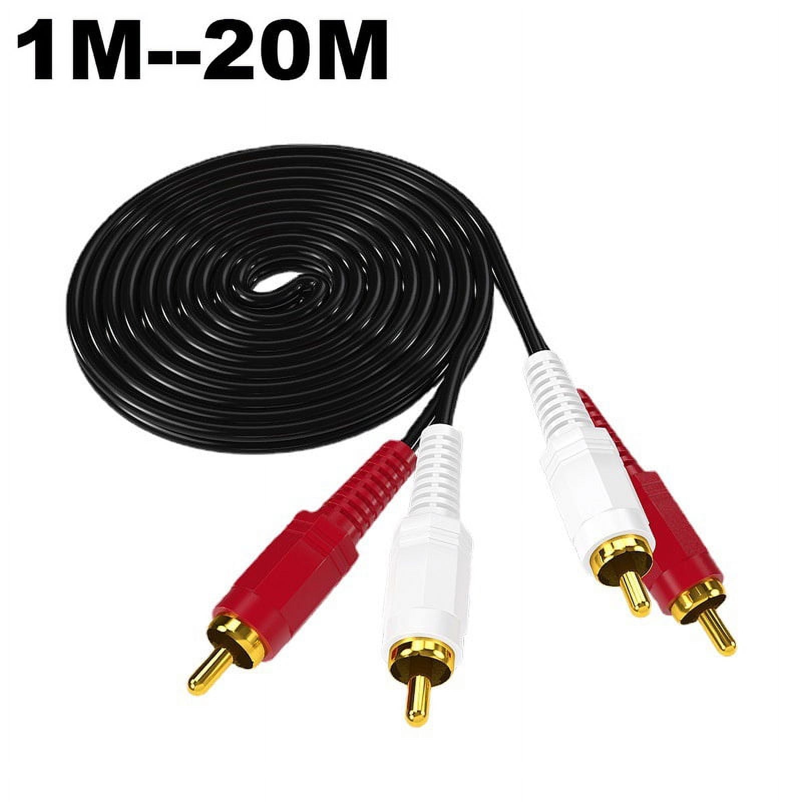 2 RCA Plug Male to 2 RCA Male Adapter Music Audio Video AV AUX Cable Wire Cord For Hi-Fi Stereo Speaker Laptop DVD TV Phone