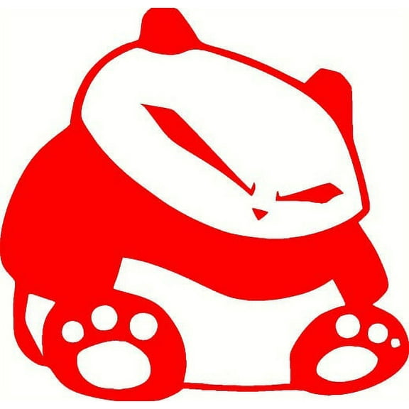 (2) RED Fat JDM Panda Vinyl Decal Sticker Car Window Hood Laptop Hoonigan iLL