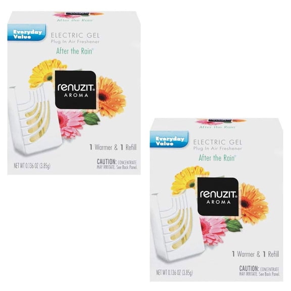 (2 Pack) Renuzit Gel Warmer Air Freshener, After The Rain 0.136Oz