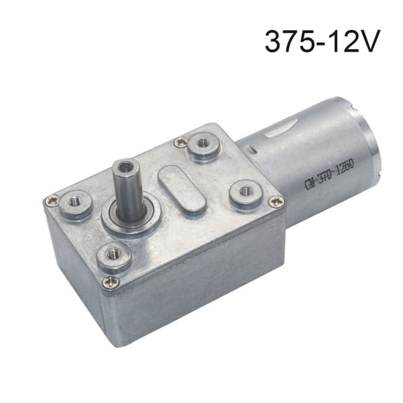 2 RPM to 375 RPM 6V/12V24V Single Shaft Self-Locking Reversible Worm Gear Motor High Torque Speed Reduction Motor JGY370