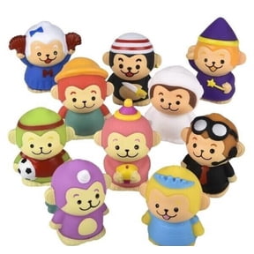 2" RUBBER MONKEYS - 10 Piece Assortment