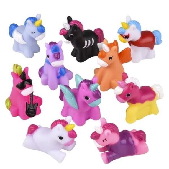 2" RUBBER UNICORN - 10 Piece Assortment