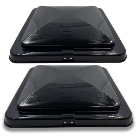 2 RV Roof Vent Cover Replacement Lid Motorhome Camper RV Trailer Black 14" x 14"