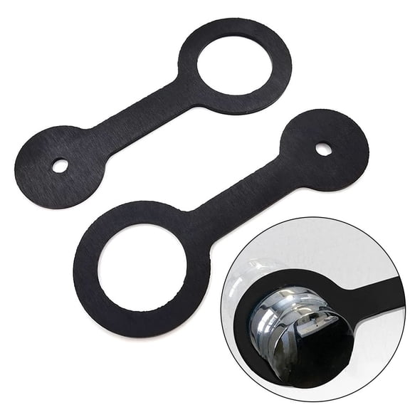 2 RV Shower Door Travel Latch Strap Camper Trailer Motorhome Black Rubber Latch
