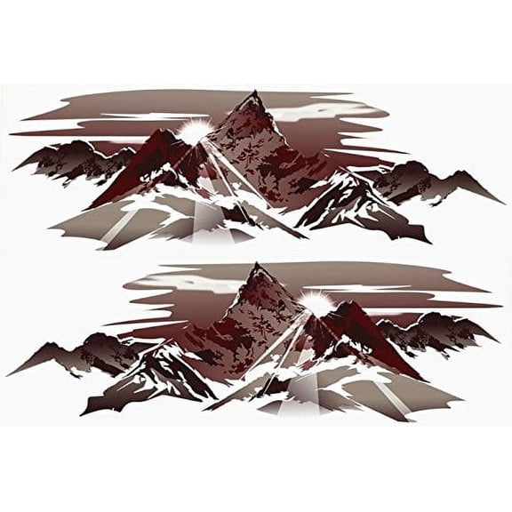 2 RV Trailer Camper Mountain Graphics Decals -630-kit