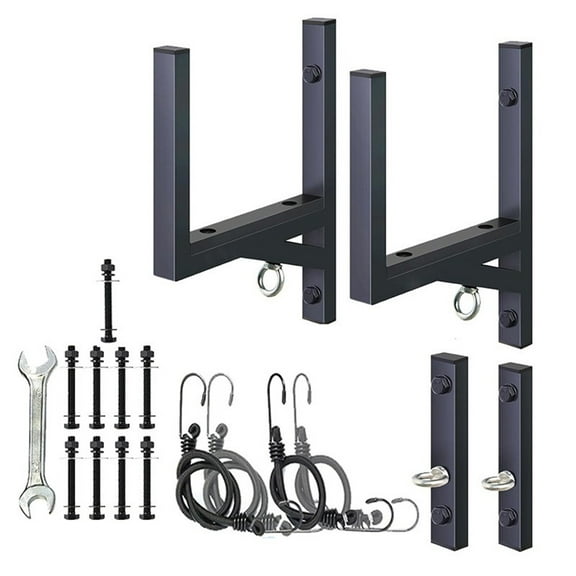 2 Rack Side-Mount Trailer Ladder Rack: 300 Lbs Capacity, Easy Install & Fangkenuo