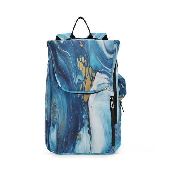 2 Racquet Holder Tennis Backpack Tennis Racket Covers Gym Bags Blue Golden Fluid Marbled