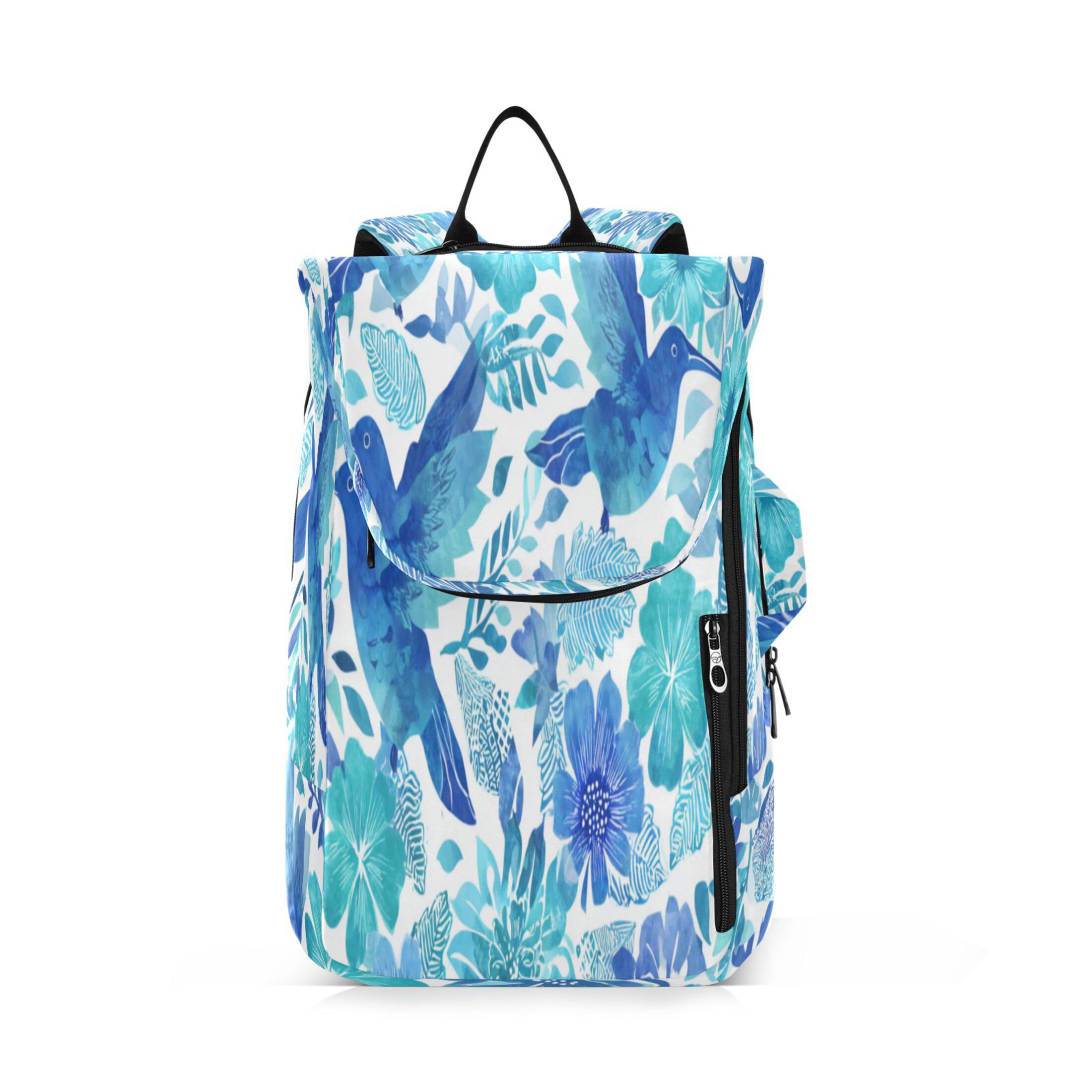 2 Racquet Holder Tennis Backpack Tennis Racket Covers Gym Bags Blue Hummingbirds