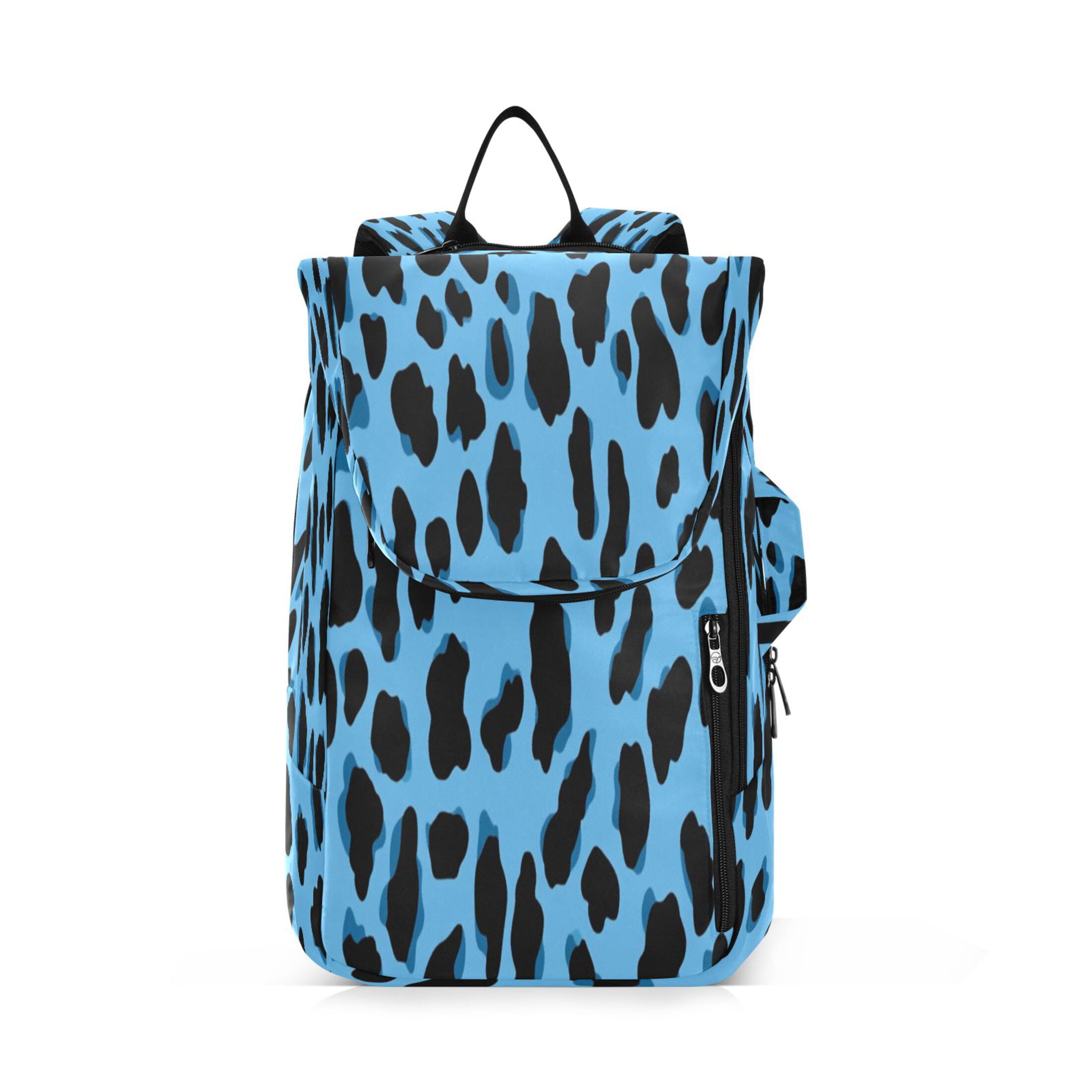 2 Racquet Holder Tennis Backpack Tennis Racket Covers Gym Bags Blue Leopard Pattern