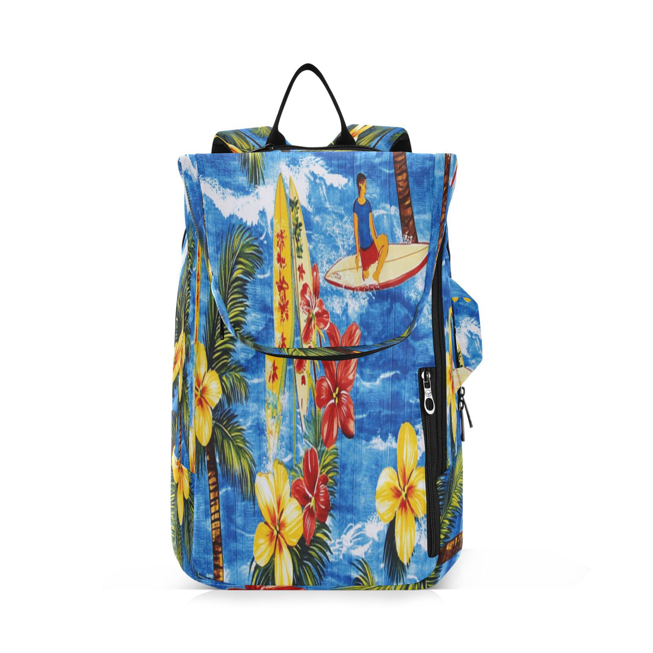 2 Racquet Holder Tennis Backpack Tennis Racket Covers Gym Bags Bright Blue Hawaiian