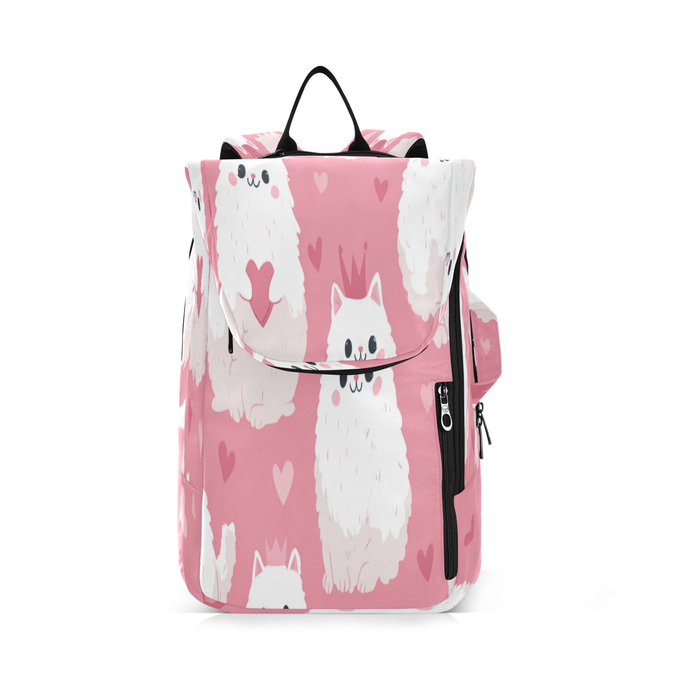 2 Racquet Holder Tennis Backpack Tennis Racket Covers Gym Bags Charming Cute White Cats
