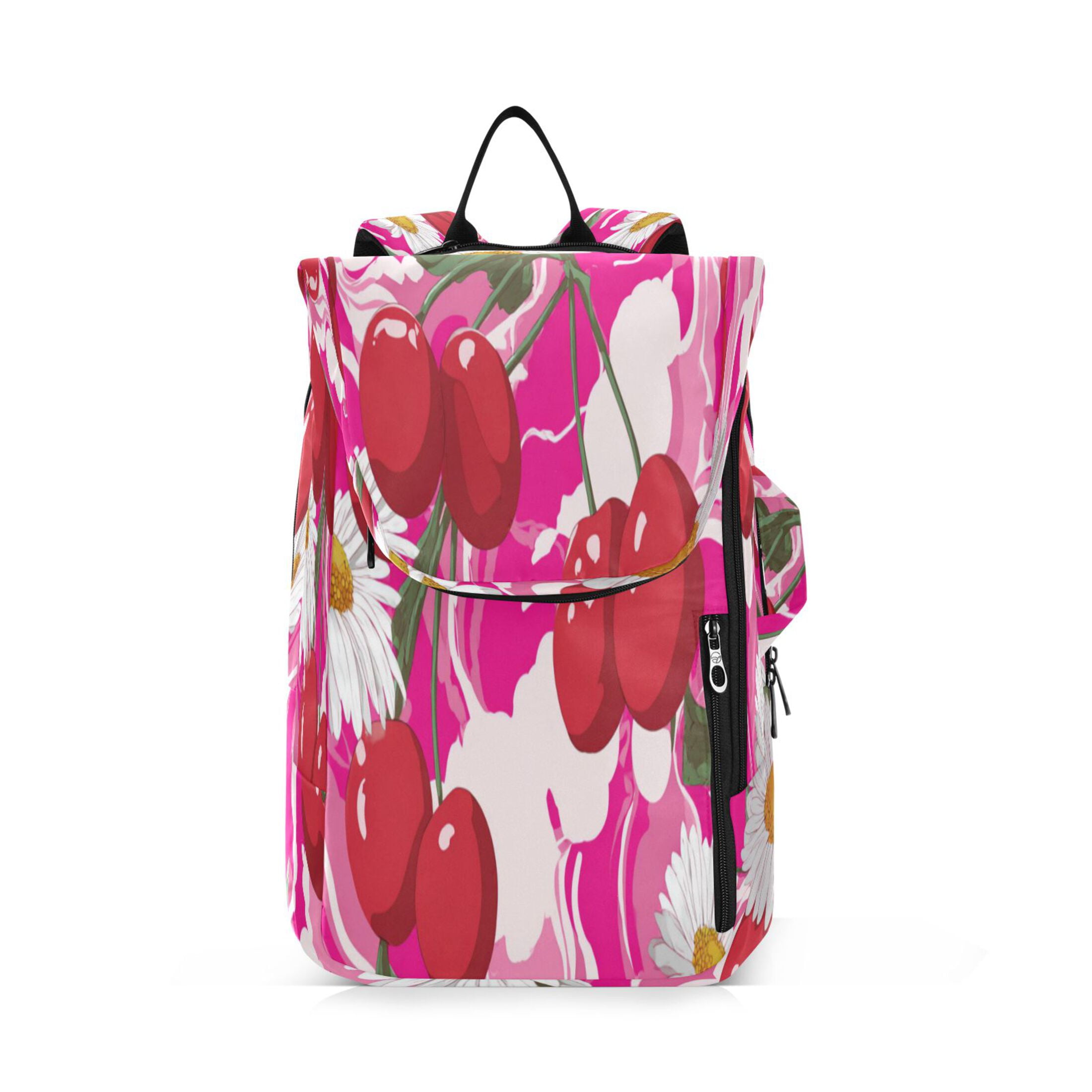 2 Racquet Holder Tennis Backpack Tennis Racket Covers Gym Bags Cherries and Daisies