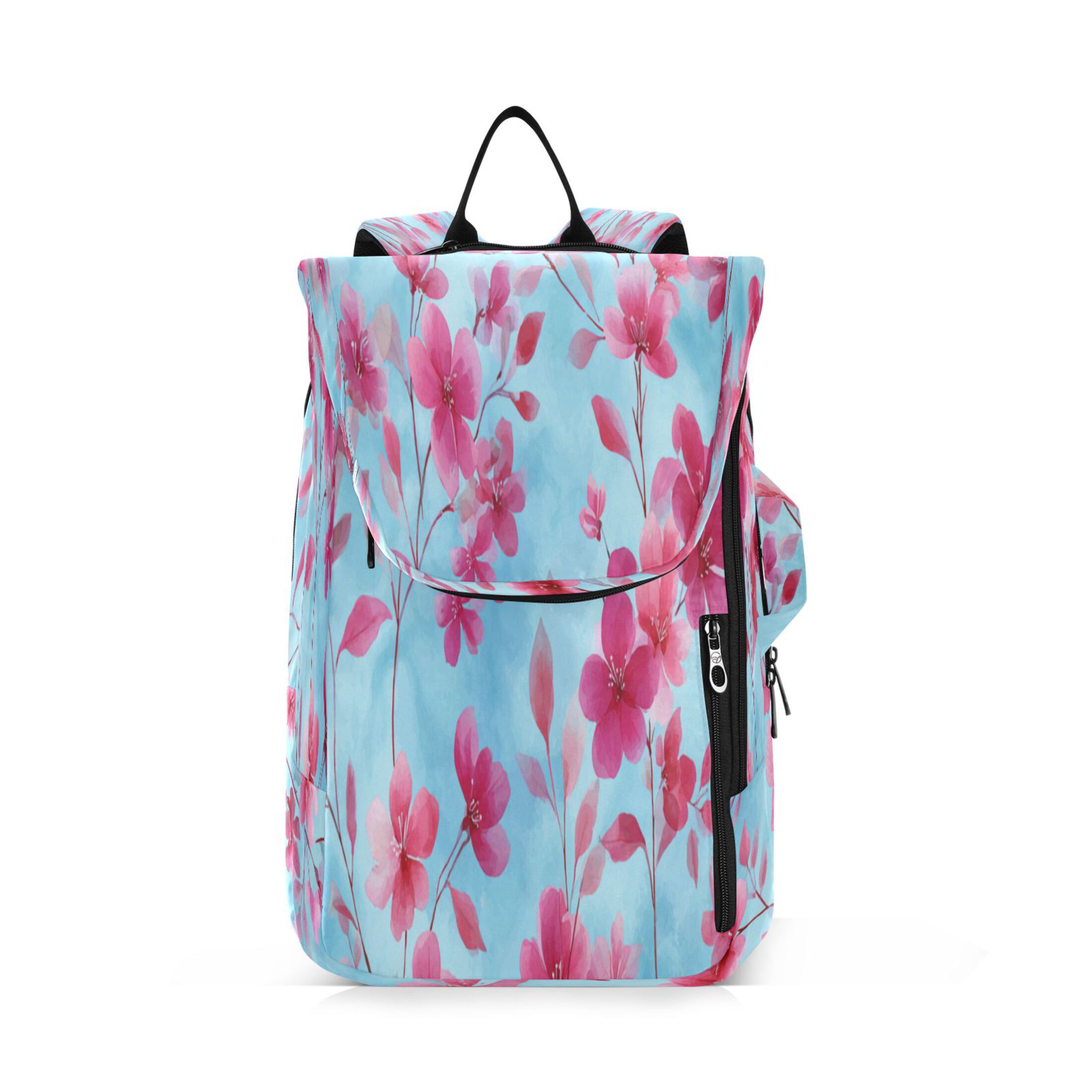 2 Racquet Holder Tennis Backpack Tennis Racket Covers Gym Bags Cute Pink Delicate Flowers