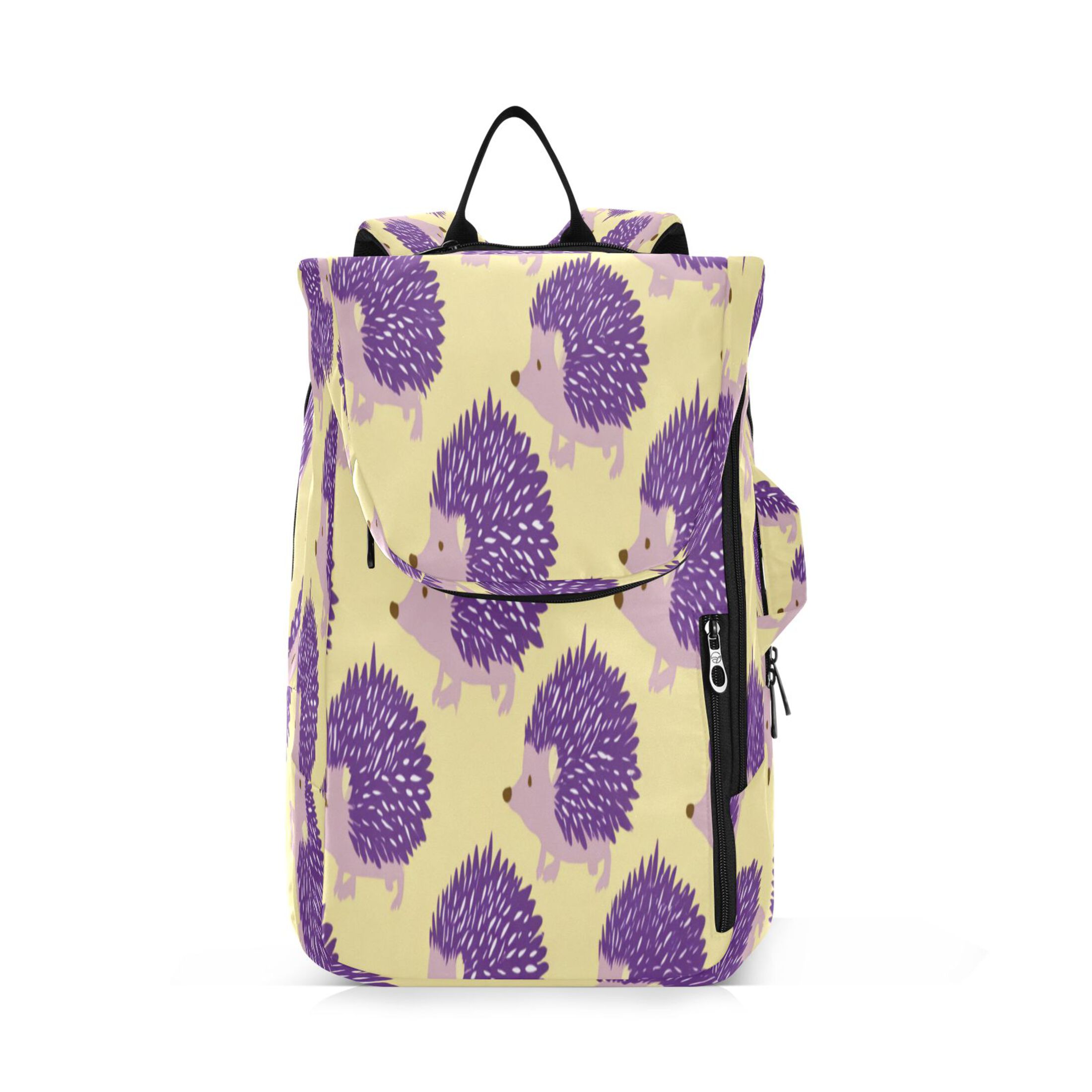 2 Racquet Holder Tennis Backpack Tennis Racket Covers Gym Bags Cute Purple Hedgehog
