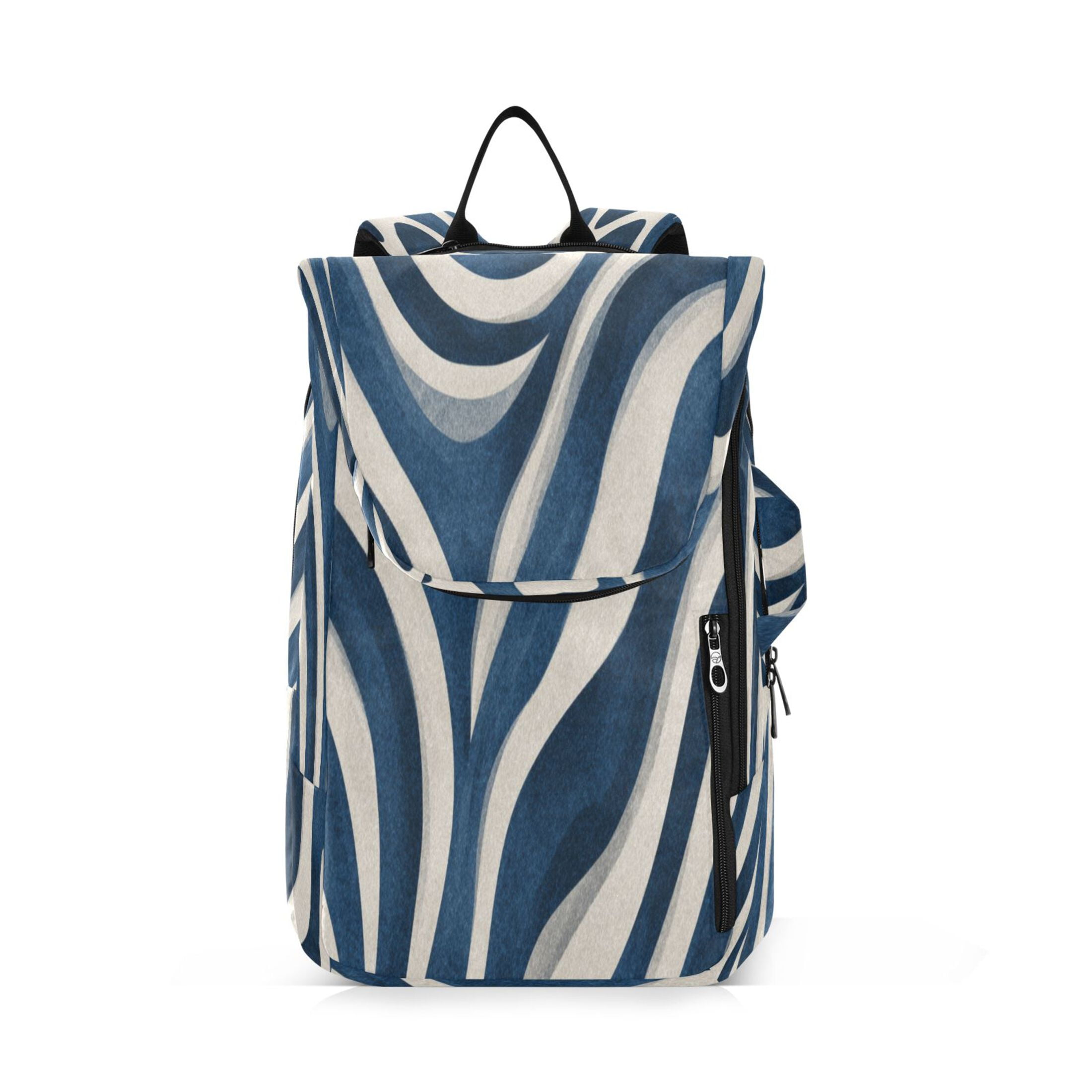 2 Racquet Holder Tennis Backpack Tennis Racket Covers Gym Bags Dark Blue Zebra Stripes