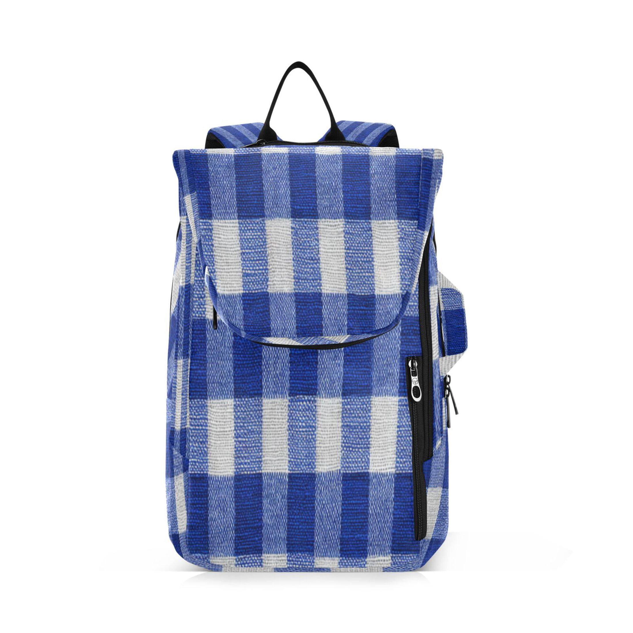 2 Racquet Holder Tennis Backpack Tennis Racket Covers Gym Bags Deep Blue Checkered