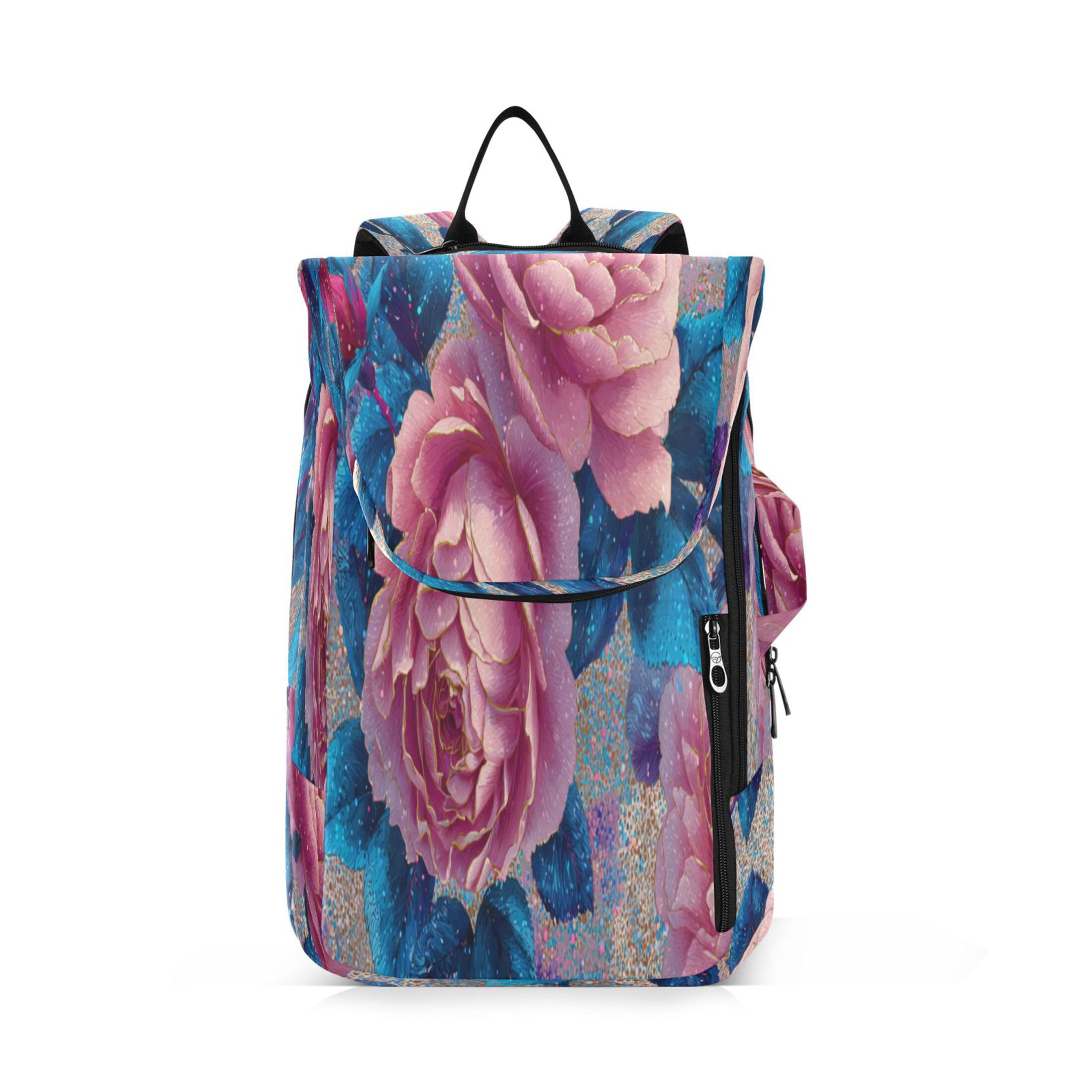 2 Racquet Holder Tennis Backpack Tennis Racket Covers Gym Bags Digital Art Roses