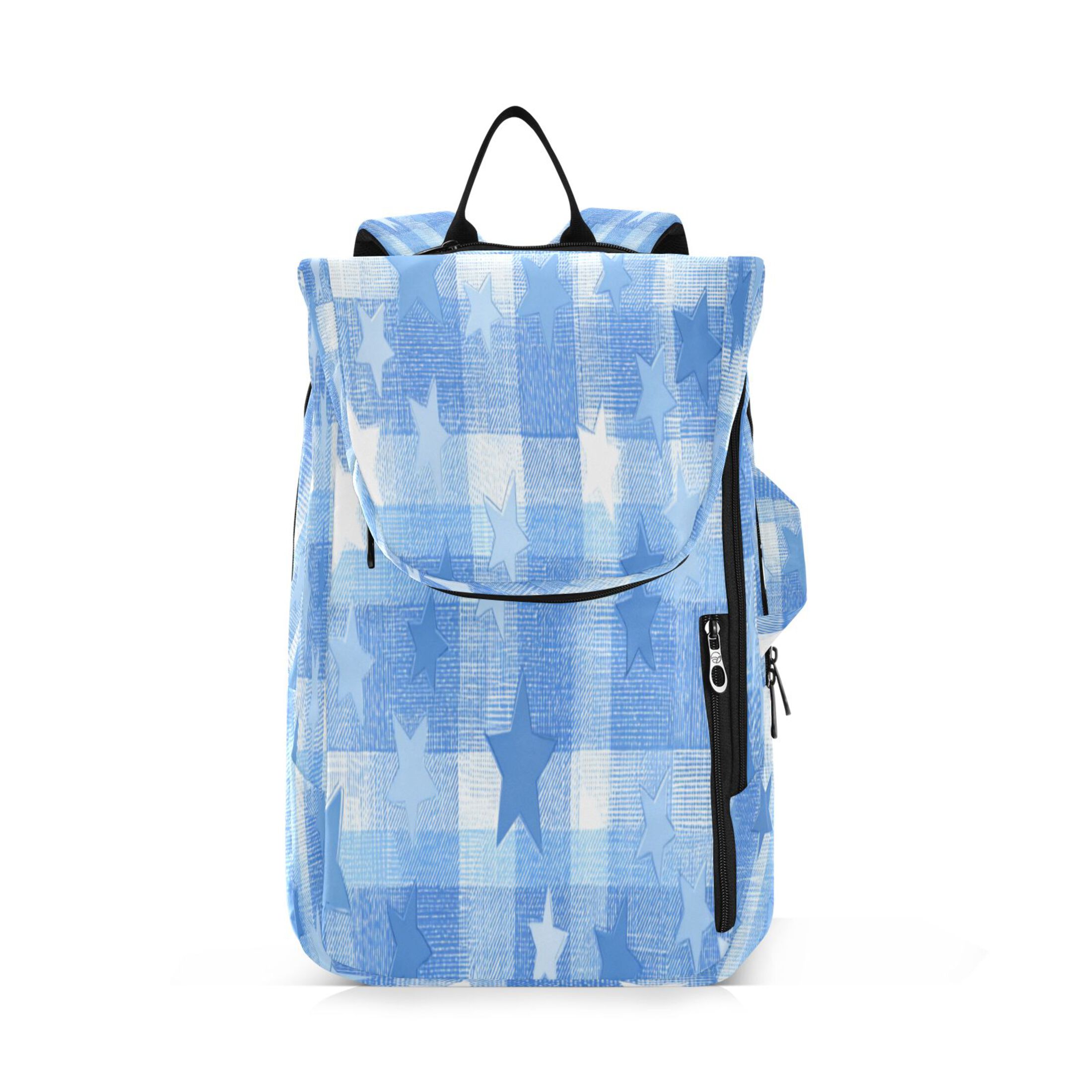 2 Racquet Holder Tennis Backpack Tennis Racket Covers Gym Bags Gentle Blue Stars