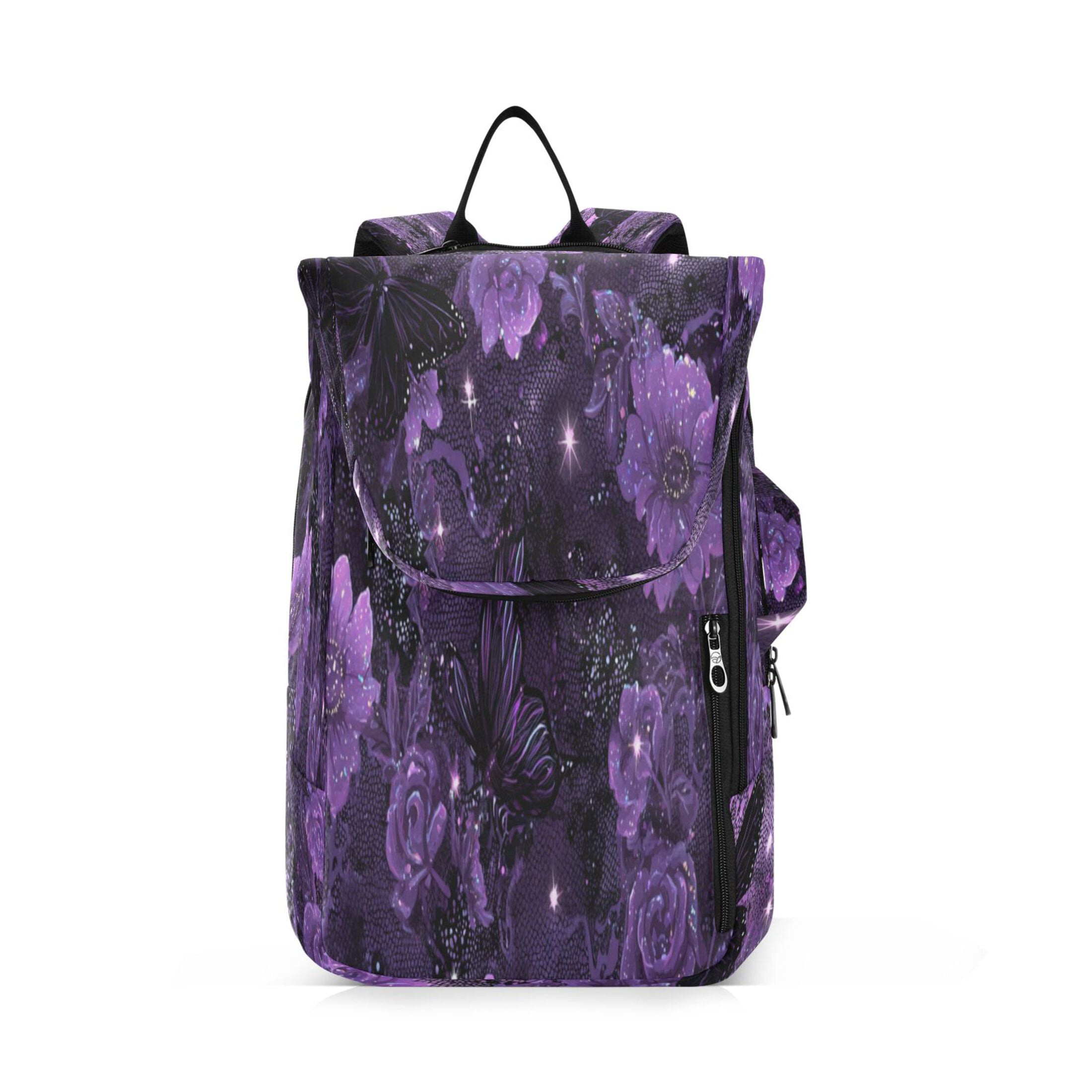 2 Racquet Holder Tennis Backpack Tennis Racket Covers Gym Bags Gorgeous Pink Flowers and Butterflies