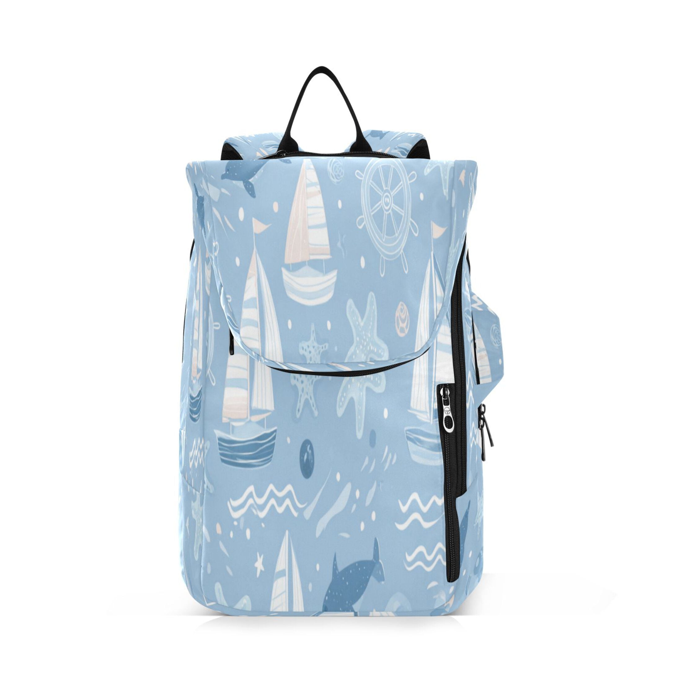 2 Racquet Holder Tennis Backpack Tennis Racket Covers Gym Bags Light Blue Marine Animal Design