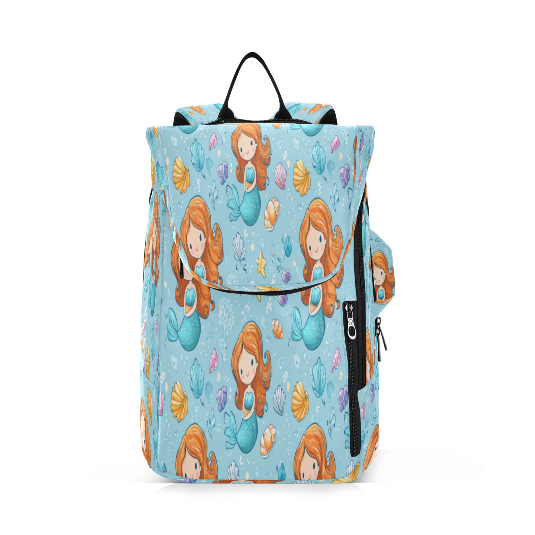 2 Racquet Holder Tennis Backpack Tennis Racket Covers Gym Bags Little Mermaids and Seashells