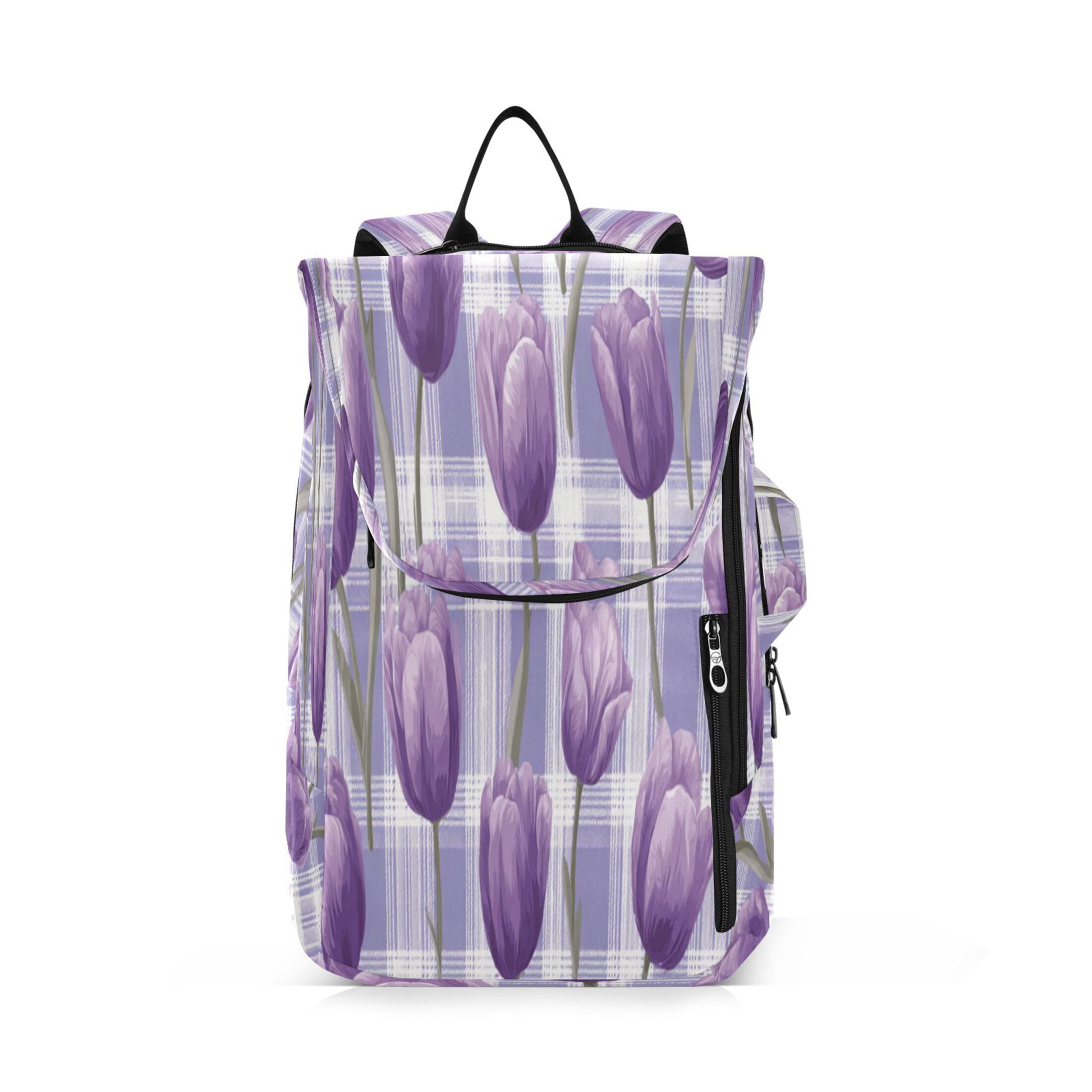 2 Racquet Holder Tennis Backpack Tennis Racket Covers Gym Bags Lovely Lavender Tulip Flowers