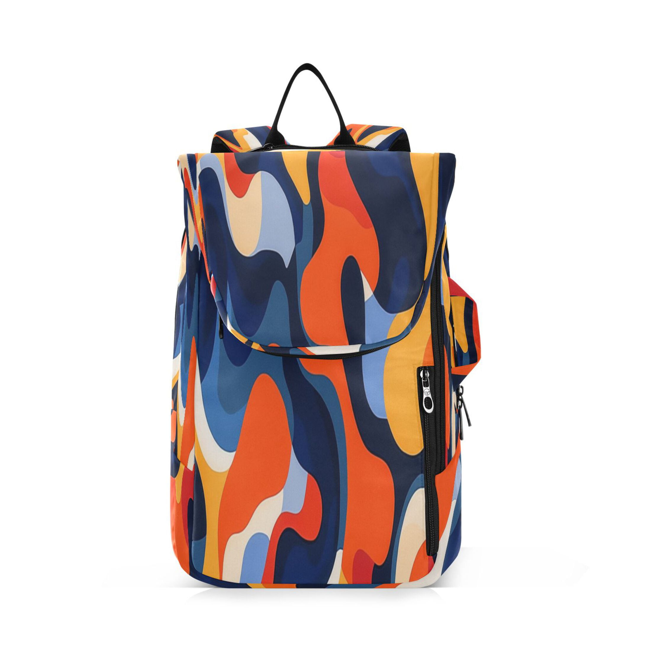 2 Racquet Holder Tennis Backpack Tennis Racket Covers Gym Bags Orange Blue Lines