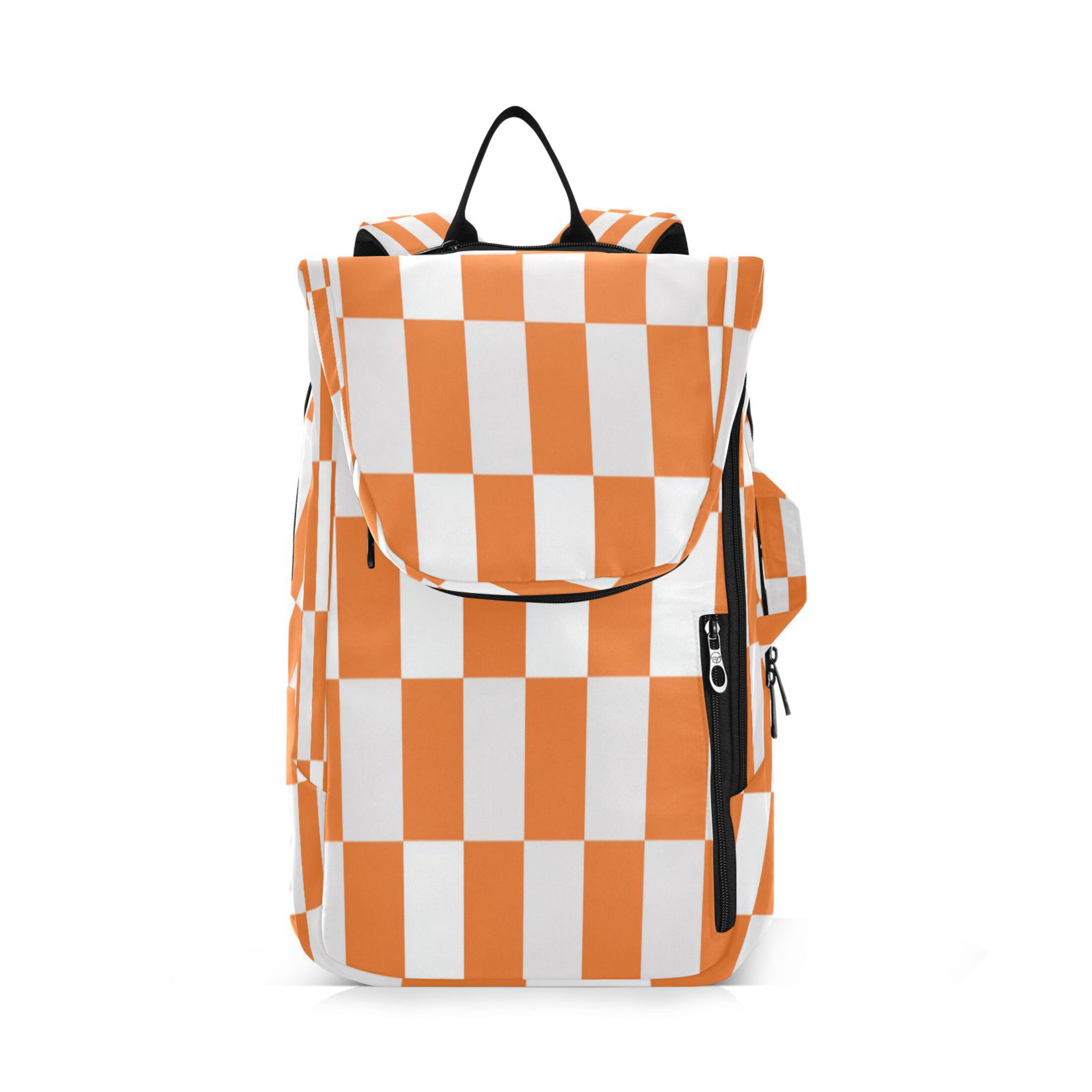 2 Racquet Holder Tennis Backpack Tennis Racket Covers Gym Bags Orange Checkerboard