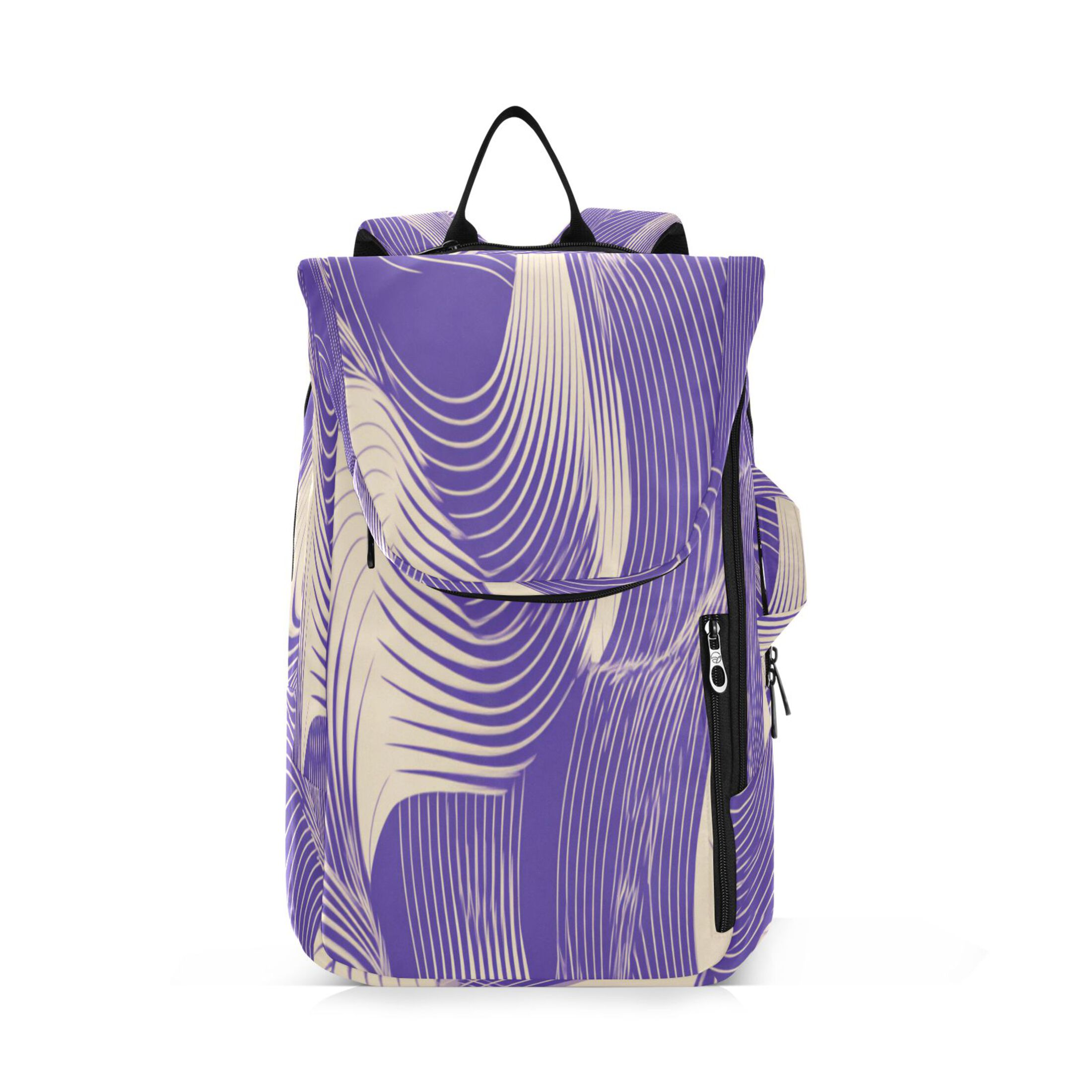 2 Racquet Holder Tennis Backpack Tennis Racket Covers Gym Bags Purple Chaotic Lines