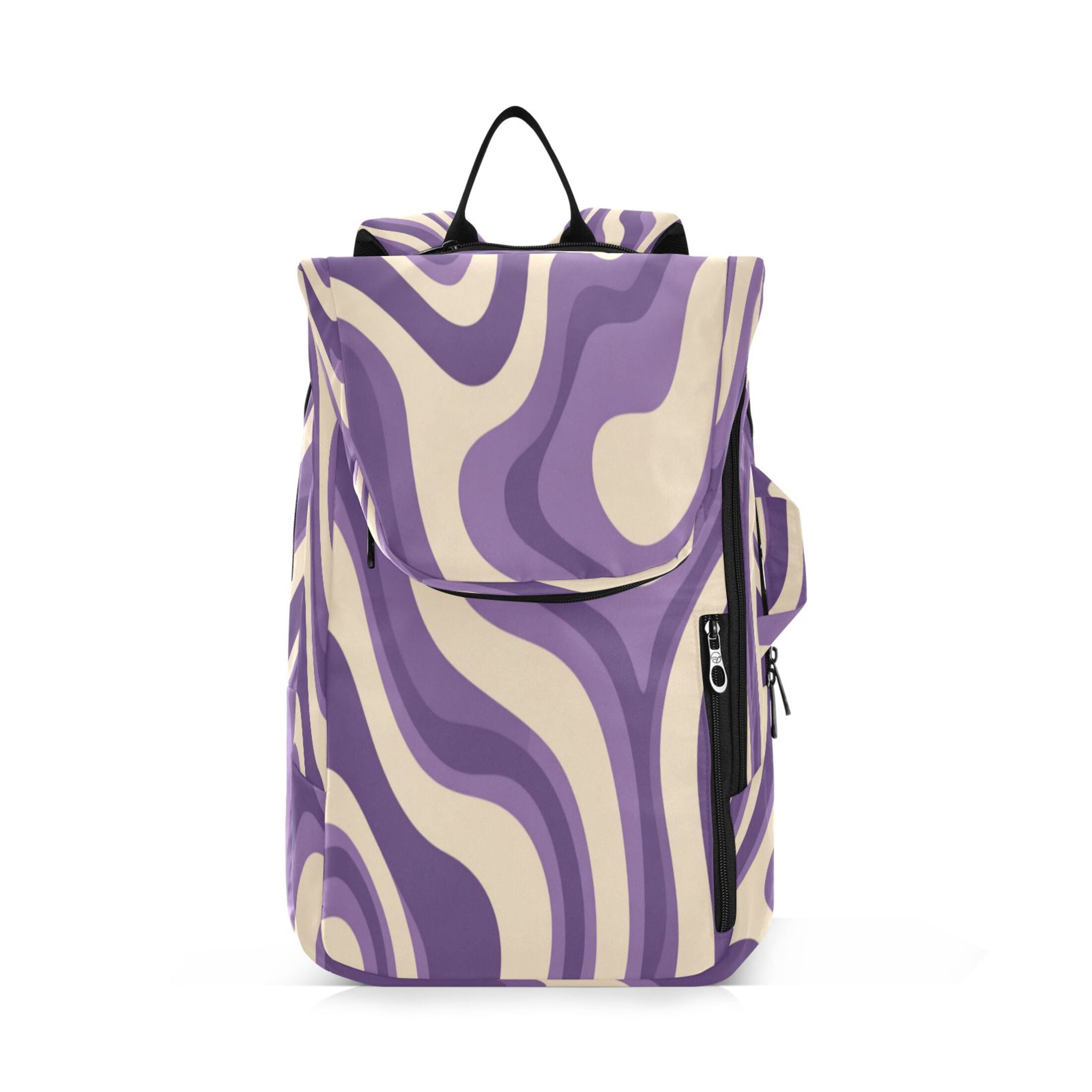 2 Racquet Holder Tennis Backpack Tennis Racket Covers Gym Bags Purple Creamy Pattern
