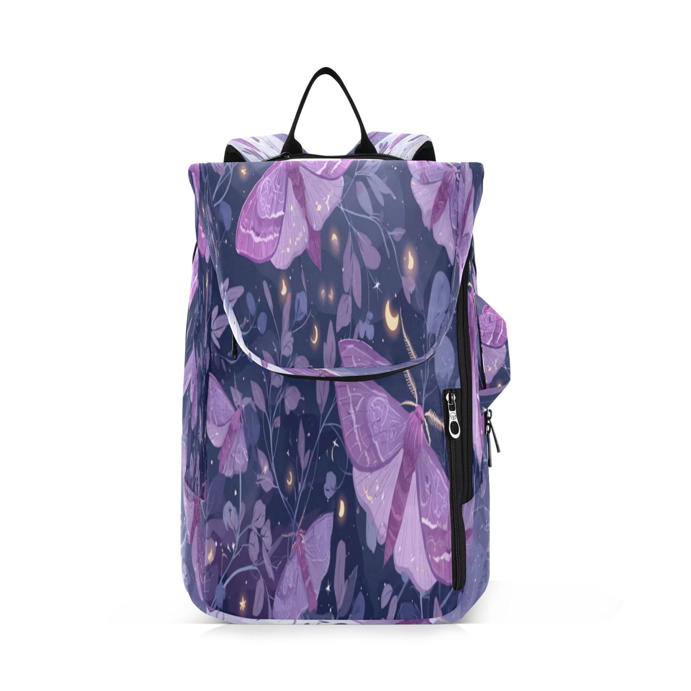 2 Racquet Holder Tennis Backpack Tennis Racket Covers Gym Bags Purple Lilac Moths