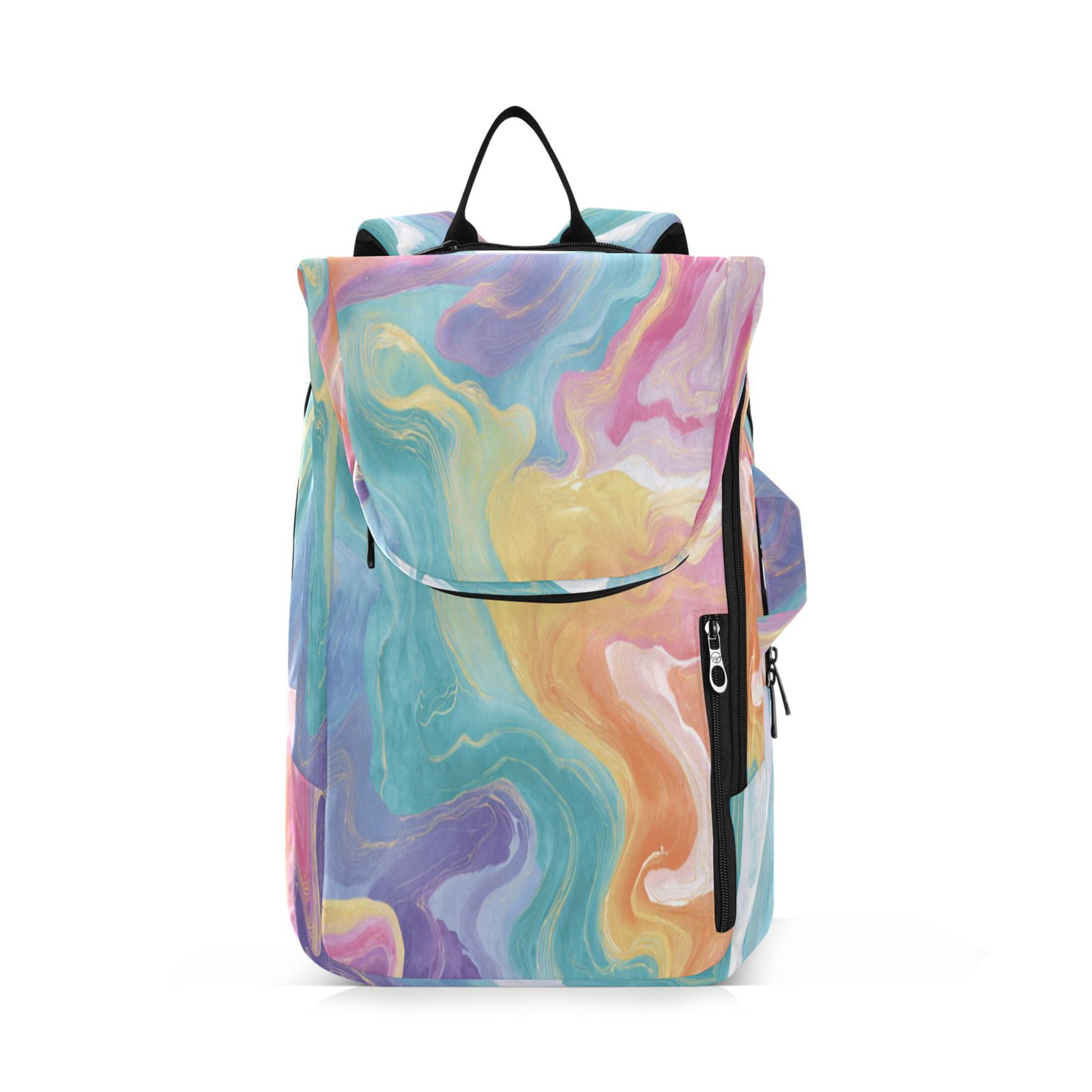 2 Racquet Holder Tennis Backpack Tennis Racket Covers Gym Bags Rainbow-colored Twists