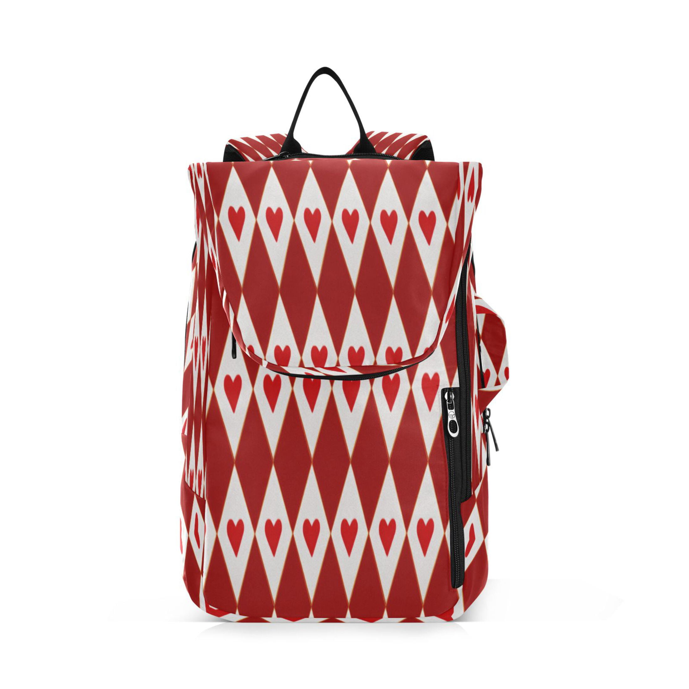 2 Racquet Holder Tennis Backpack Tennis Racket Covers Gym Bags Red Hearts and Diamonds