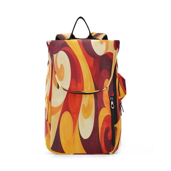 2 Racquet Holder Tennis Backpack Tennis Racket Covers Gym Bags Red Orange Painting